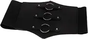 [Holibanna] Corset Waist Belt Imitation Leather Wide Belt for Skirts Dresses Elastic Comfortable Design for Costumes Parties and Festivals
