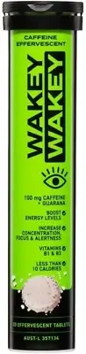 Wakey Wakey Caffeine Energy Effervescent Guarana Flavour 20 Tablets