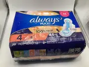 Always Maxi Overnight Pads With Flexi-Wings - Size 4 - 33 Count