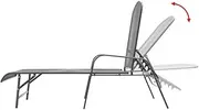 Camping Sunloungers Reclining Patio ChairsSun Lounger Steel Anthracite