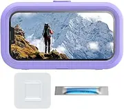 Shower Phone Mount - Bathroom Wall Phone Mount - 360 Degree Adjustable Adhesive Anti Slip Touchscreen Anti Fog Stand for Bath Bathtub Pool Home 7inch Cellphones Men Women