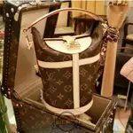 【二手】LV DUFFLE BAG VIP 限量 原花 皮革 秀款 薯條 水桶包 M43587 +二手