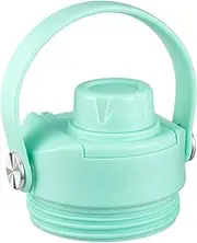 Lid for Yeti Rambler 26 36 46 64 oz Bottles, Screw Top with Flex Handle, Chug caps for Yeti Kids Jr 12 18 Ounce Cup, BPA Free Leakproof Cover, Replacement Water Bottle Accessories, Seafoam