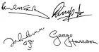 THE BEATLES Autograph Signature VINYL DECAL Sticker Paul, John, George, Ringo 4