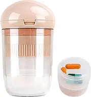 Tablet Cutter, Pill Cutter with Storage Box, 4-in-1 Tablet Slicer Divider, Medicine Storage Box, Pill Crusher, for Home Travel Camping Outdoor