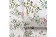 Accessorize Cotton Flannelette Sheet Set 40cm Wall Feuilles Floral Print