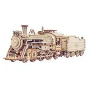 Robotime ROKR Prime Steam Express 3D 1:80 Scale Model Train Wooden Puzzle MC501