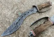 18.00" Custom Hand Made Beautiful Damascus Steel Kukri Bowie Knife (2490-1)