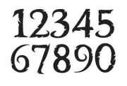 Freebooter Font Numbers STENCIL 1" - 4" Crafts Mailbox Wallart House Address