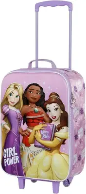 Disney Princess Power-Soft 3D Trolley Suitcase, Lilac, 17 x 33 x 52 cm, Capacity