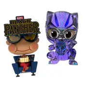 2pc Black Panther 2018 w/ Movbi Cosbaby Action Figure Statue Set