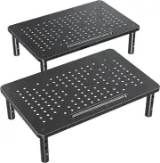 ELIVED 2 Pack Monitor Stand Riser - 3 Height Adjustable Monitor Stand for Laptop