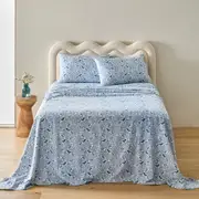 MyHouse Printed Flannelette Sheet Set - Blue Bird - Single