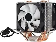 CPU Cooler for LGA 775/1155/1156/1366/2011,for Core I3,for Core I5,for Core I7,for AM2/AM2+,for AM3, 3pin 20dB 38 CFM RGB 90mm CPU Cooling Fan, Plug and Play (Dual Fans)