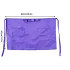 (Purple)1pc Unisex Women/Men Short Waist Apron Kitchen Cooking Waiter Waitres
