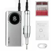 35000RPM Portable Nail Drill Machine Rechargeable E File Fits Manicure Pedicure