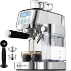 Amzchef Espresso Machines 20Bar, Espresso Maker With Visual LCD, Powerful Milk F