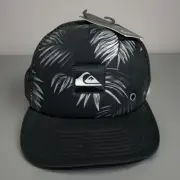 Quiksilver Mountain & Wave Men's Snapback Adjustable Cap Trucker Hat Black NWT