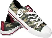 FOCO Womens NCAA College Low Top Big Logo Canvas Sneakers