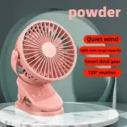 Portable Clip-On Mini Fan USB Rechargeable Students Dorm Camping Strollers