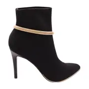 Women Gold Metal Boot Chain Bracelet Shoe Anklet Elastic Skinny Thin Band Charm