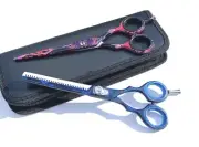 PROFESSIONAL BARBER HAIR CUTTING+THINNING SCISSORS BARBER SHEARS SET 6.5"