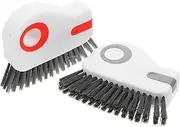 Veemoon 2pcs Window Track Cleaner Tool Compact Crevice Brush with Hidden Scraper Ergonomic Design for Sliding Door Cleaning Versatile Household Cleaning