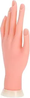 Outanaya Flexible Nail Art Practice Hand Model Bending Fake Manicure Training Tool for Beginners and Professionals for Designing and Painting Nail Art Patterns