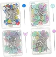 FONDOTIN 400Pcs Straight Quilting Pins Creative Flat Head Needles for Sewing Crafts Embroidery and DIY Projects Durable and Material for Decoration