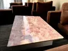 60"x30" Stunning Rose Quartz Center Sofa Dining Table Crystal Healing Stone Deco