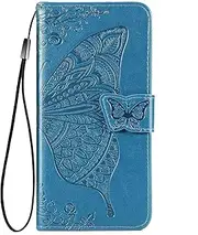 [YBROY] Case for Samsung Galaxy M34 5G, Magnetic Flip Leather Premium Wallet Phone Case, with Card Slot and Folding Stand, Case Cover for Samsung Galaxy M34 5G.(Blue)