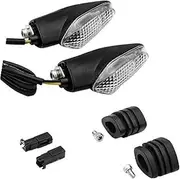 Front Rear Turning Indicator Lights Front Or Rear Turn Signal Indicator Light Blinker, for Ducati, for XDiavel S Dark Black Star V4 V4S Motorcycle Motorcycle Turn Signal Lights(BLACK Style 2 w