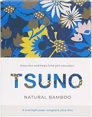 Tsuno Bamboo Overnight 8 Pads, 8 count