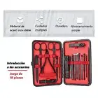 18Pcs Manicure Set Stainless Steel Nail Clippers Pedicure Knife Tool Kit For SPG
