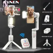 A10 Smartphone Gimbal Stabilizer – Selfie Stick w/ Fill Light, Tripod & Remote