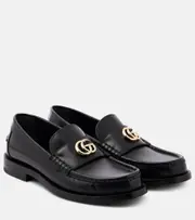 [Gucci] Gucci Double G leather loafers AU 7.5 black