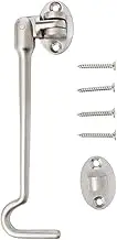 Carlisle Brass CAB1150SSS 150MM Cabin Hook Silent Pattern G316, Satin Stainless Steel, 150 mm c/c