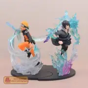Anime ninja Shippuden Uzumaki vs Uchiha Sasuke Battle 2pcs set Figure Toy Gift