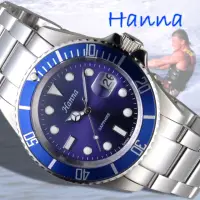 在飛比找momo購物網優惠-【HANNA】漢娜腕錶 重返榮耀藍水鬼造型系列大錶徑男錶/6