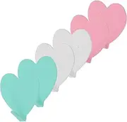 GALPADA 6pcs Heart Shaped Adhesive Hooks Cute Wall Mount Key Holders for Towel Coat Storage Durable Design No Drilling Required Charming Decorative Hangers for Bathroom Decor