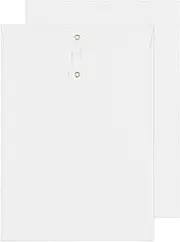 Blake Senses - White String and Washer Envelopes C4 (324 x 229mm) - Pack of 100 Qty - Premium Quality 180 GSM - Document Mailer - White Envelopes with String - Office & Business Supplies (SW625)