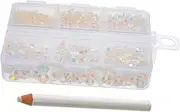 ELAYARD Chic Flatback Rhinestones for Nail Art Decoration Resin DIY Craft Gems Ab Color Easy Application for Stunning Nail Designs and Creative Projects