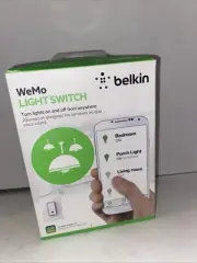 Wemo Belkin Wi-Fi Smart Light Switch F7C030FC Google Assistant Alexa - White New