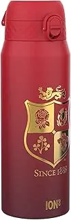 British & Irish Lions Rugby x ION8 Sports Thermal Water Bottle with Removable Straw, 750ml/24oz, Leak-Proof Vacuum Insulated Drinking Bottle, Sea of Red Design