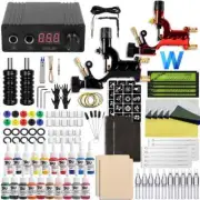 Rotary Tattoo Machine Kit Tattoo Gun with Power Supply Needles Ink Kits Tattoo