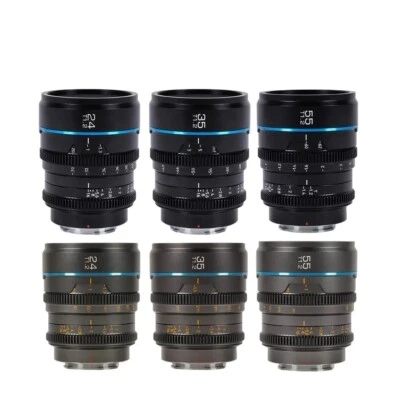 SIRUI Night Walker 24mm 35mm 55mm T1.2 S35 Cine Lens Large Aperture Camera Lens