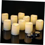 Flameless Votive Candles with 6 Hour Timer, Battery Operated White LED