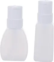 minkissy 2pcs Nail Polish Remover Bottle Push Down Empty Bottle Nail Lacquer Nail Press Bottle Pump Dispenser Empty Pressing Bottle Makeup Remover Bottle Pump Push Down Plastic