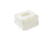 Plastic Tissue Box,Remote Control Storage Box Bathroom Paper Towel Rack - White