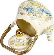 Retro Enamel Teapot Vintage Kitchen Kettle for Boiling Water Brewing Tea Enamel Interior Preserves Flavor for Home Office Use